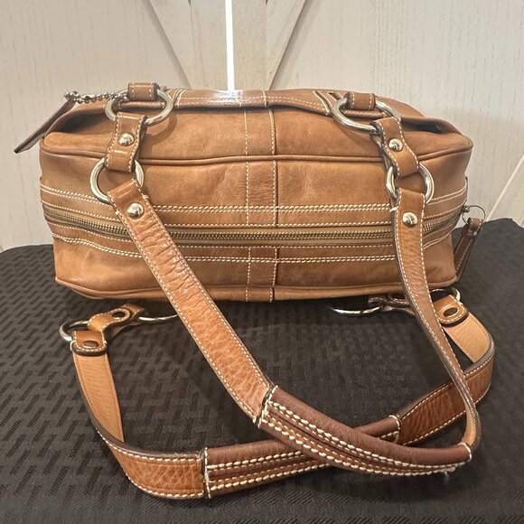 Vintage Coach SoHo Hamilton Glove-Tanned Camel Leather Satchel 10580 - Picture 6 of 15
